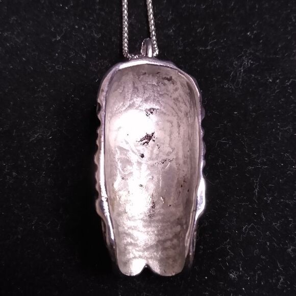 Stainless Steel Black Oxidized Skull Necklace - Picture 6 of 6